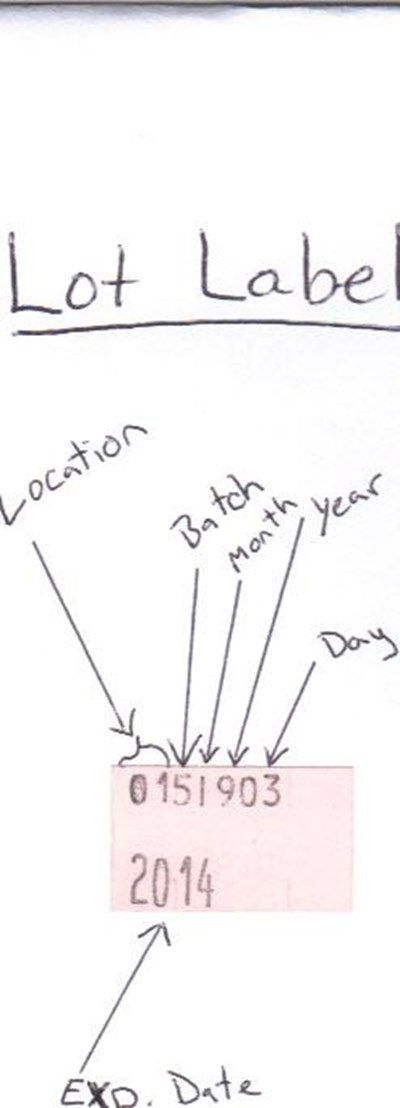 Lot Sticker - lot label